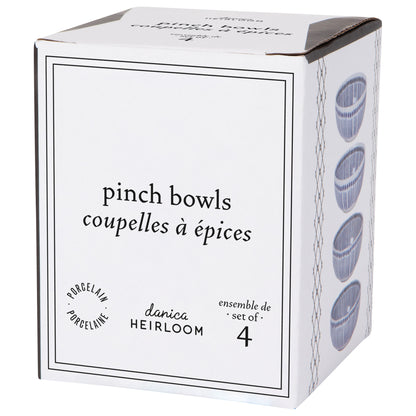 Sprout Stamped Pinch Bowls Set of 4