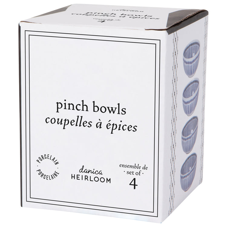 Sprout Stamped Pinch Bowls Set of 4