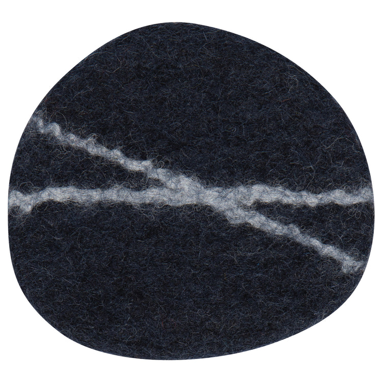 Striato Felt Coaster Set of 4 - Midnight