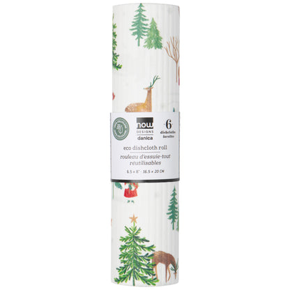 Winter Wonders Christmas Eco Dishcloth Roll Counter Display - 12 assorted