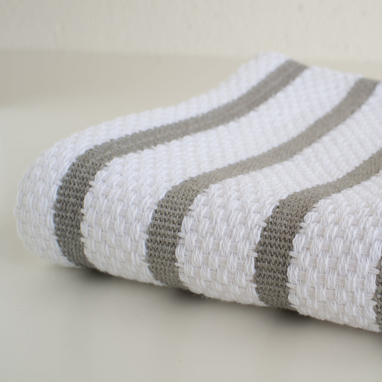 Basketweave London Gray Dishtowel