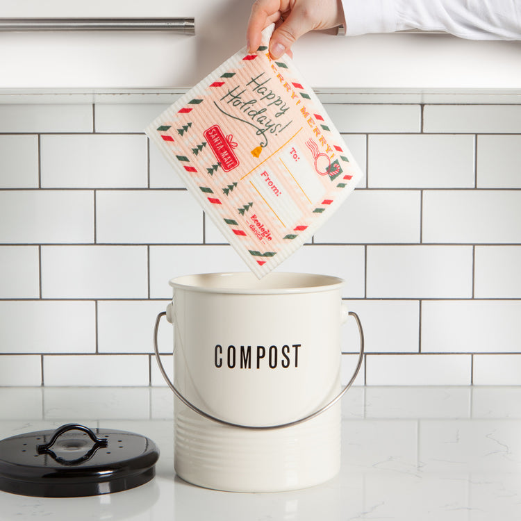 Postcard to Santa Swedish Dishcloth