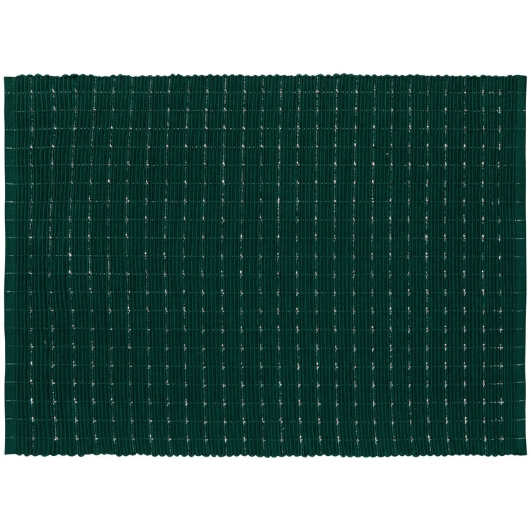 Spruce Silver Cotton Rib Placemat