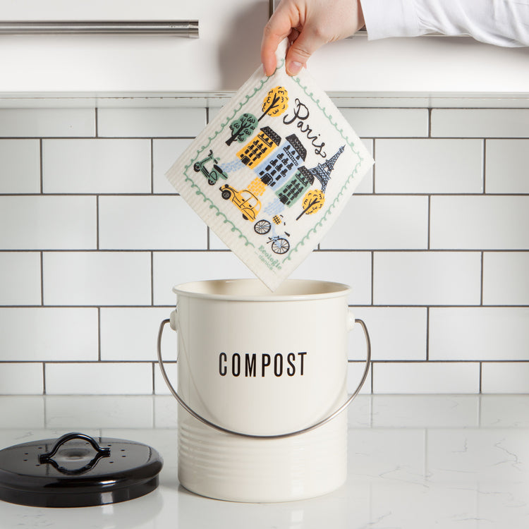 Meet Me in Paris Swedish Dishcloth