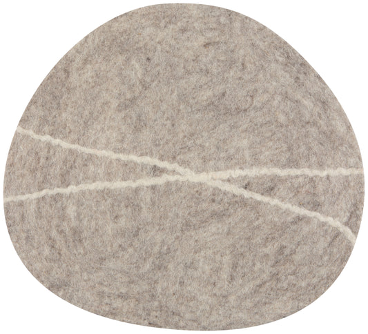 Striato Felt Wool Placemat - Flint