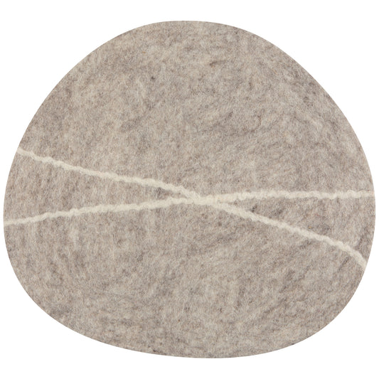 Striato Felt Wool Placemat - Flint