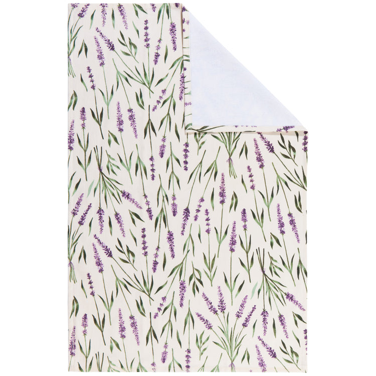 Lavender Printed Terry Dishtowel