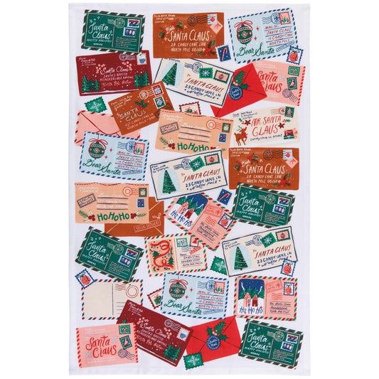 Santa Mail Christmas Dishtowel