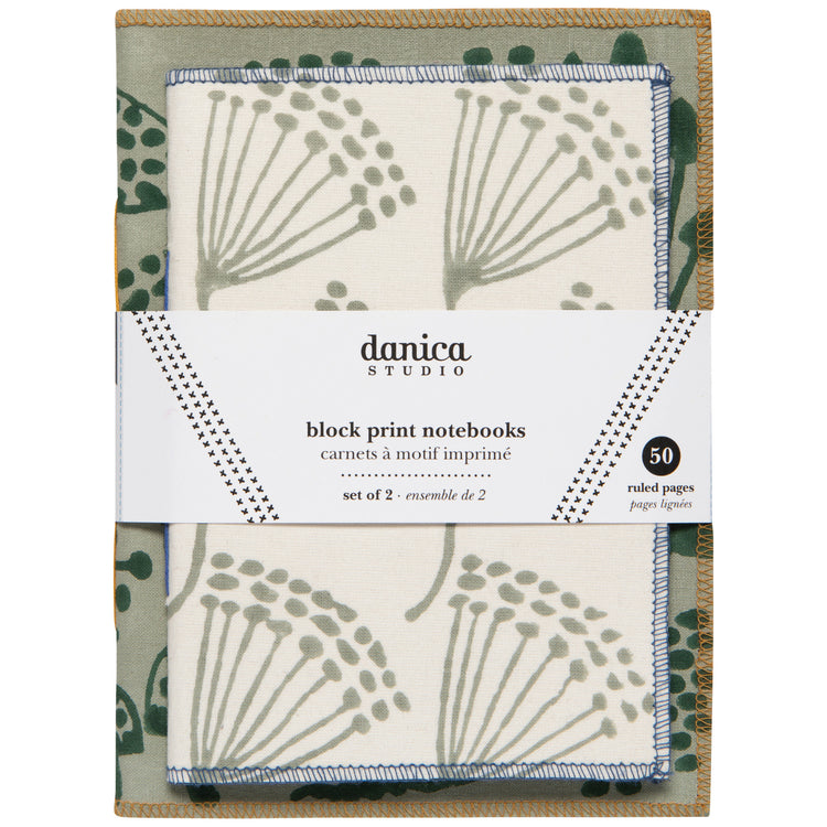 Wildgrove Block Print Notebooks Set of 2