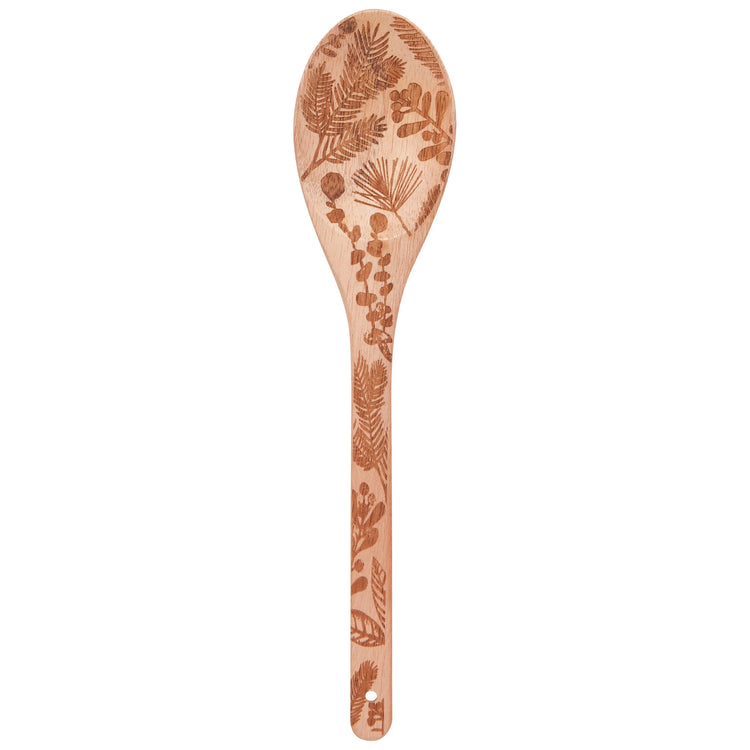 Winterberry Engraved Neem Wood Utensils Set of 4