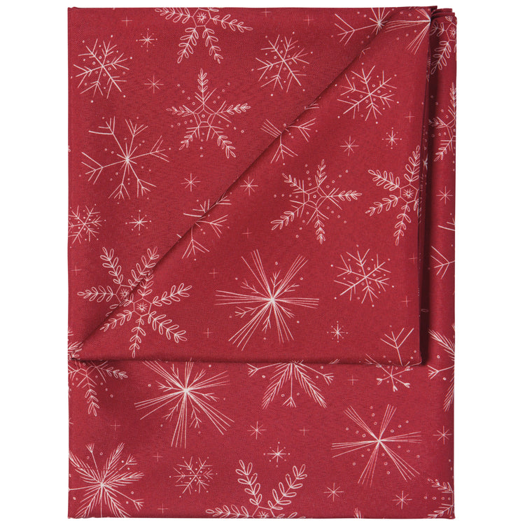 Snowflakes Clean Coast Tablecloth 60 x 120 Inches