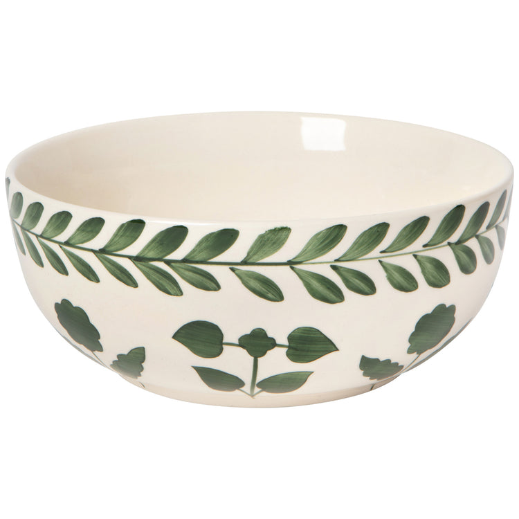 Sylvie Green Hand Painted Serving Bowl 8 inch