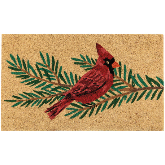 Birds & Boughs Cardinal Christmas Doormat