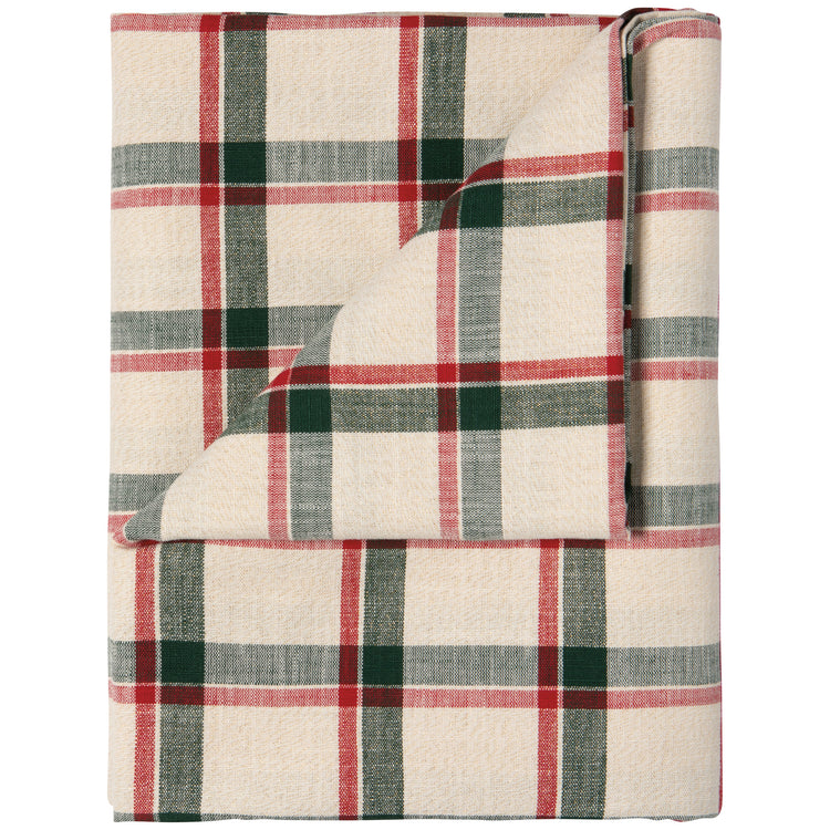 Noel Plaid Christmas Tablecloth 90 x 60 inch