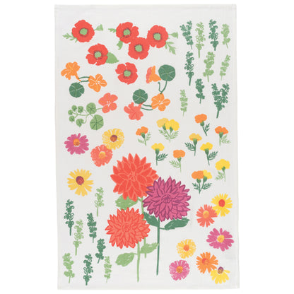 Flowers Of The Month Baker's Floursack Dishtowels Set of 3