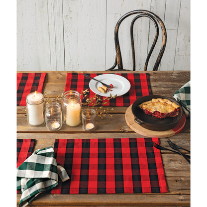 Second Spin Red Buffalo Check Placemats Set of 4