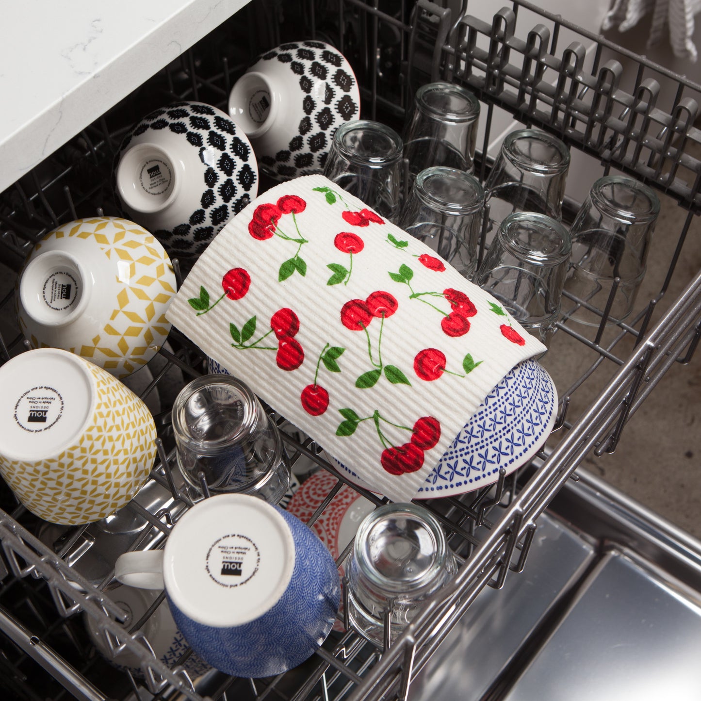 Cherries Swedish Dishcloth