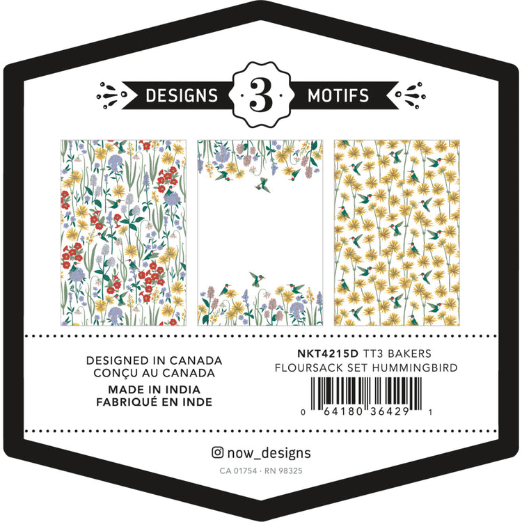 Hummingbird Baker's Floursack Set of 3 Assorted