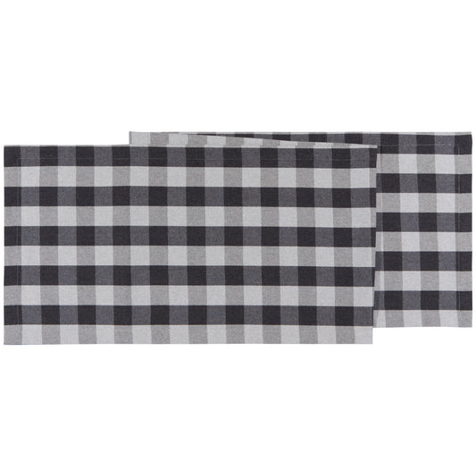 Charcoal Buffalo Check Second Spin Table Runner