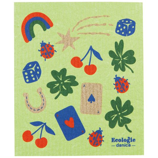 Feeling Lucky Swedish Dishcloth