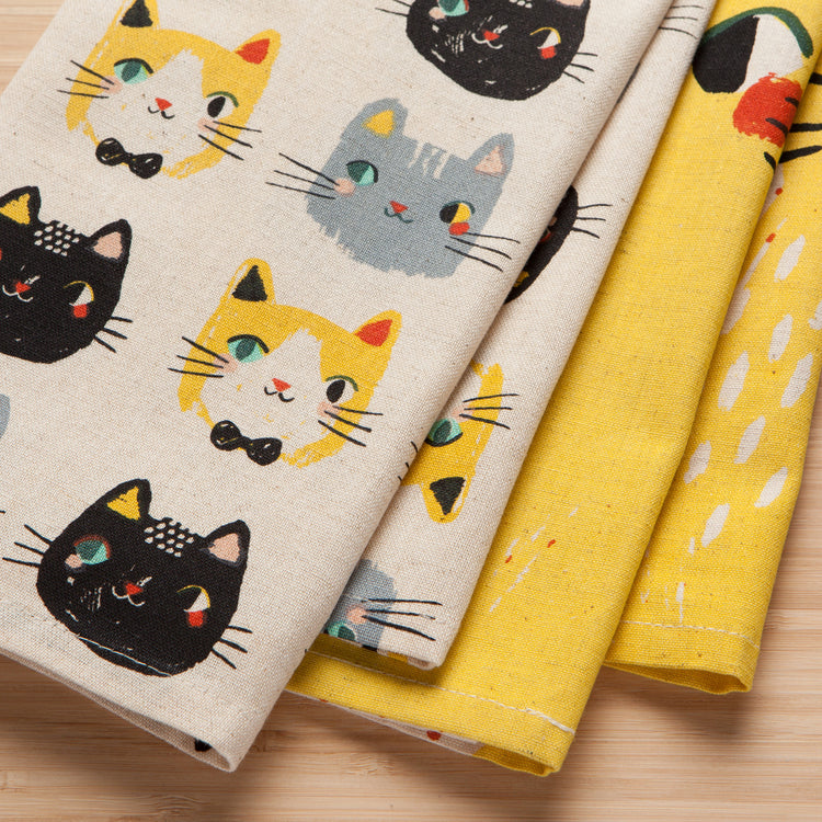 Meow Meow Dishtowels Set of 2