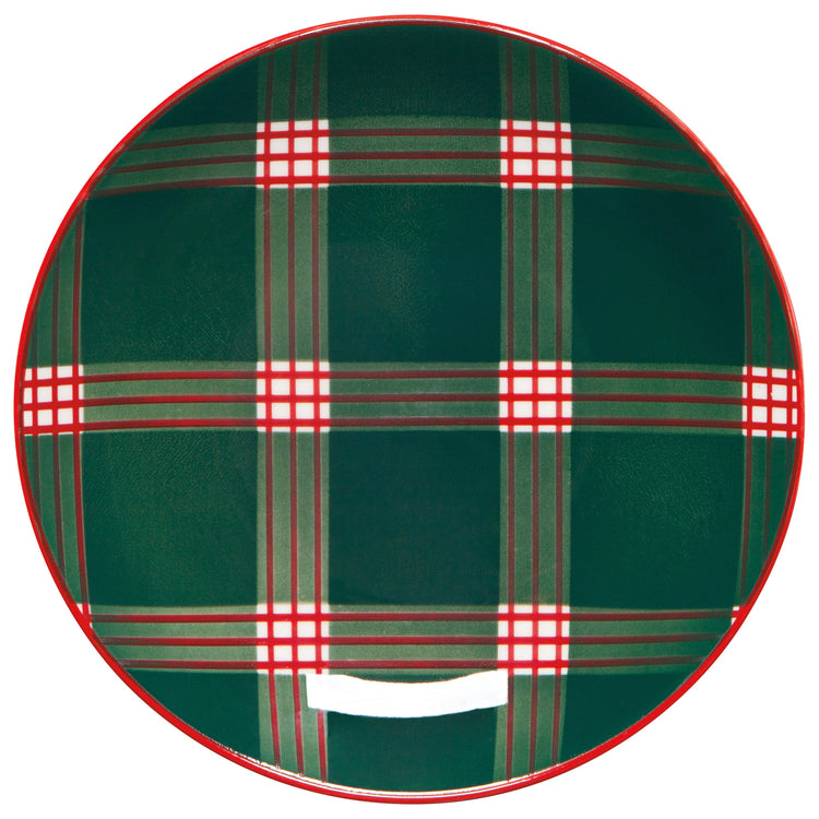 Holiday Plaid Appetizer Plates Set of 4