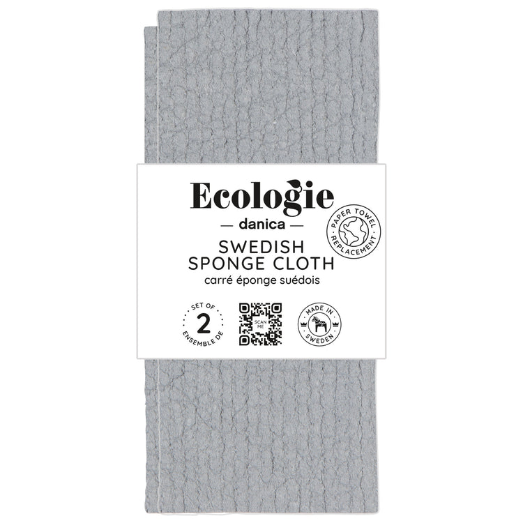 London Gray Swedish Sponge Cloths Set of 2