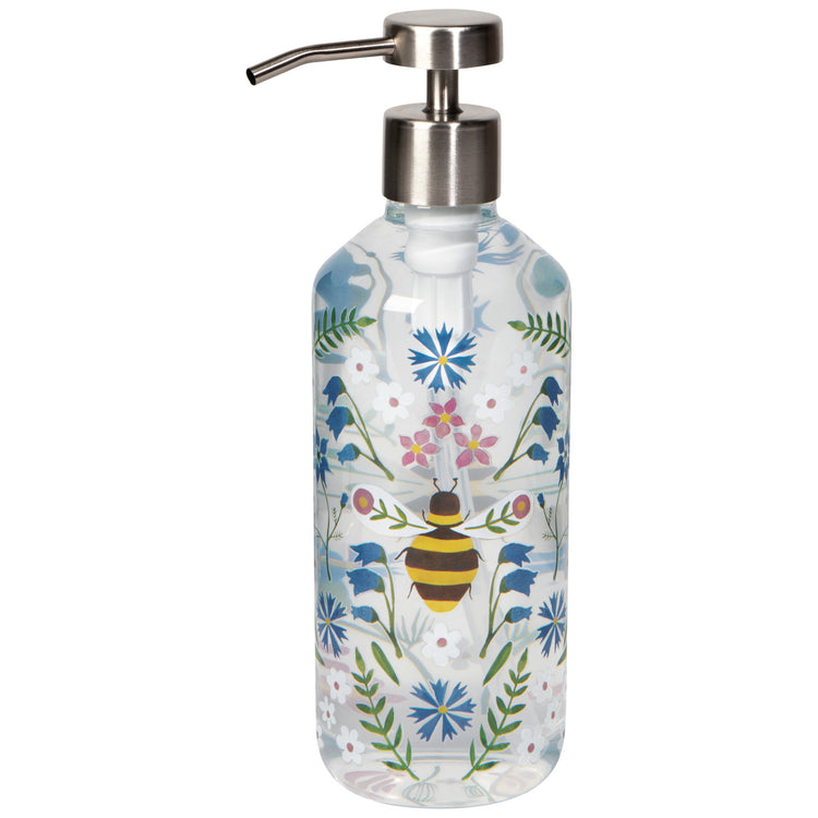 Bee Garden Glass Soap Pump