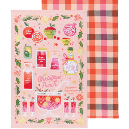 Spirits Bright Christmas Dishtowels Set of 2