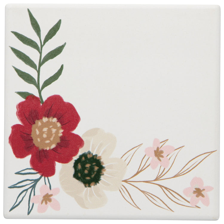 Amaryllis Christmas Soak Up Coasters Set of 4