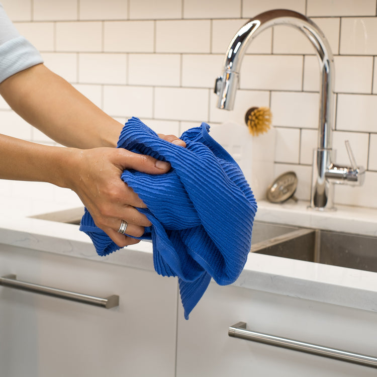 Ripple Royal Blue Dishtowel