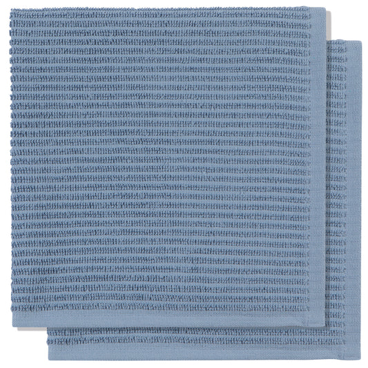 Slate Blue Ripple Dishcloths Set of 2