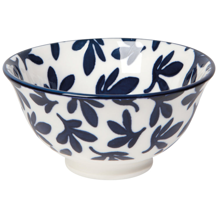 Blue Floral Stamped Bowl 3.5 Inch