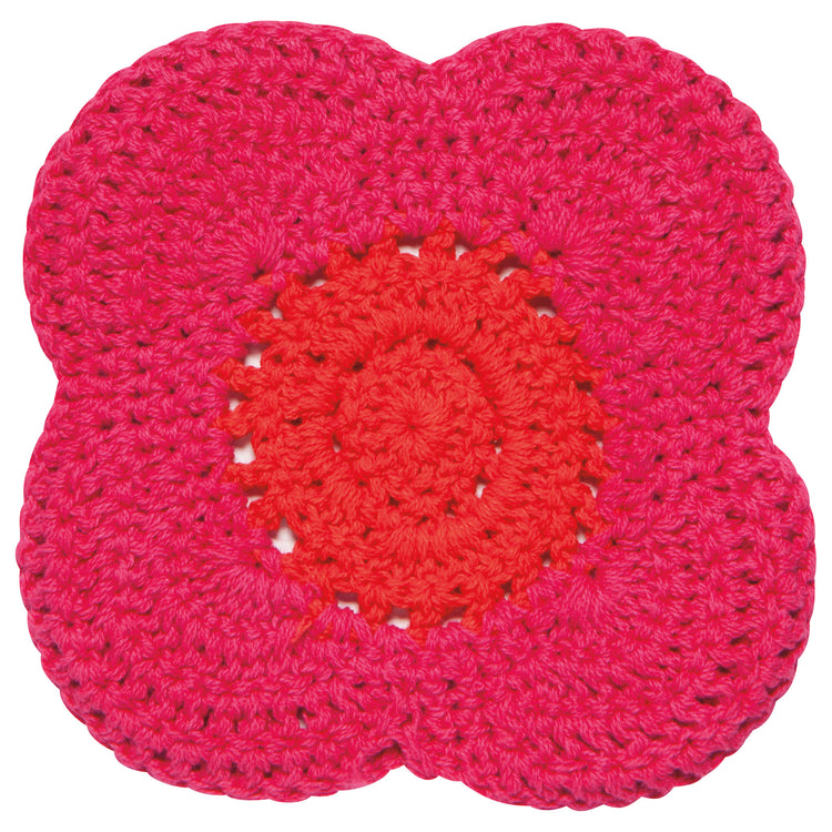 Poppy Crochet Coasters Set of 4 Assorted