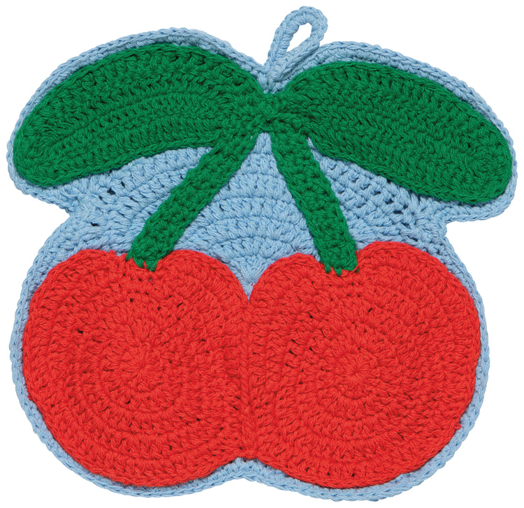 Very Cherry Crochet Trivet