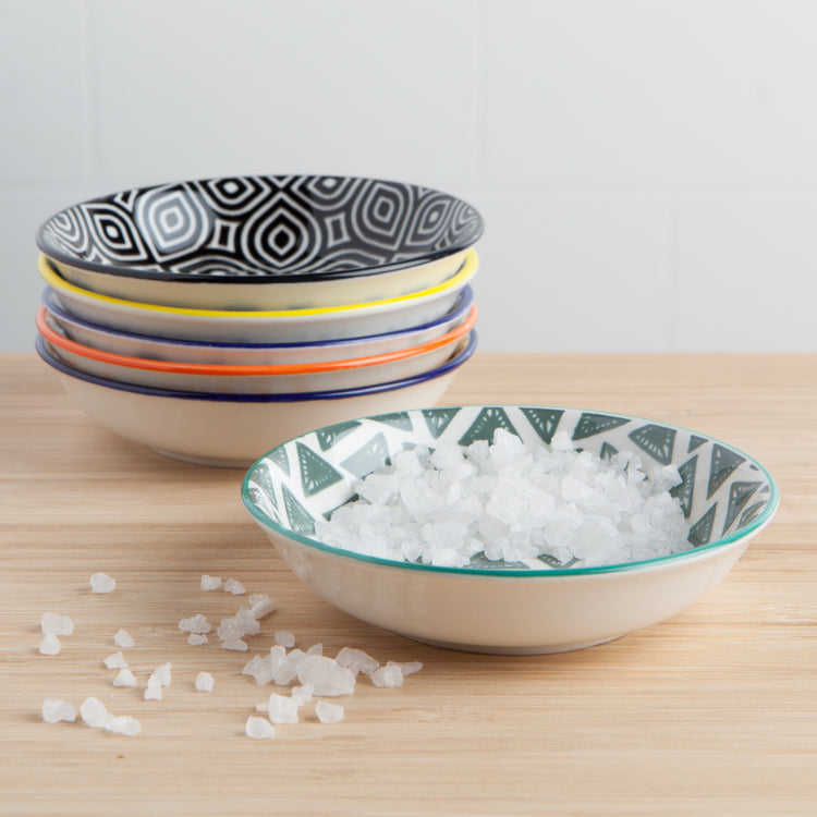 Bits & Dots Multi-Color Pinch Bowls Set of 6