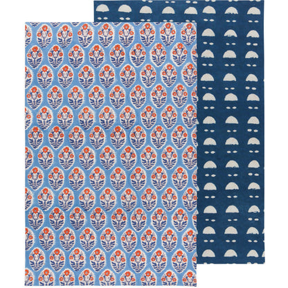 Vista Block Printed Dishtowel Set of 2