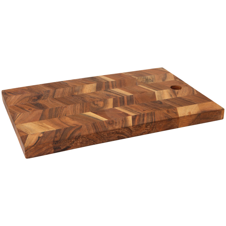 Acacia Chevron Serving Board 15.5 in