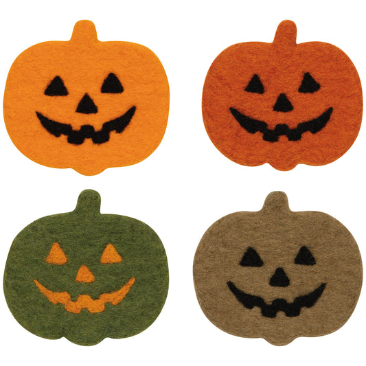 Boo Crew Halloween Felt Wool Coaster Set of 4