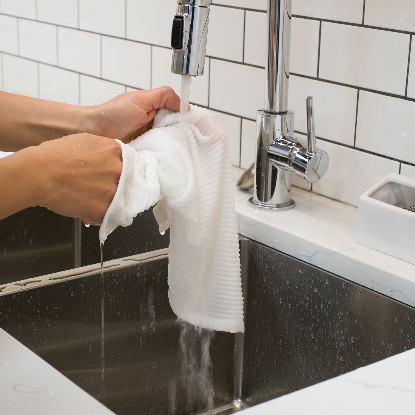 Ripple White Dishcloths Set of 2