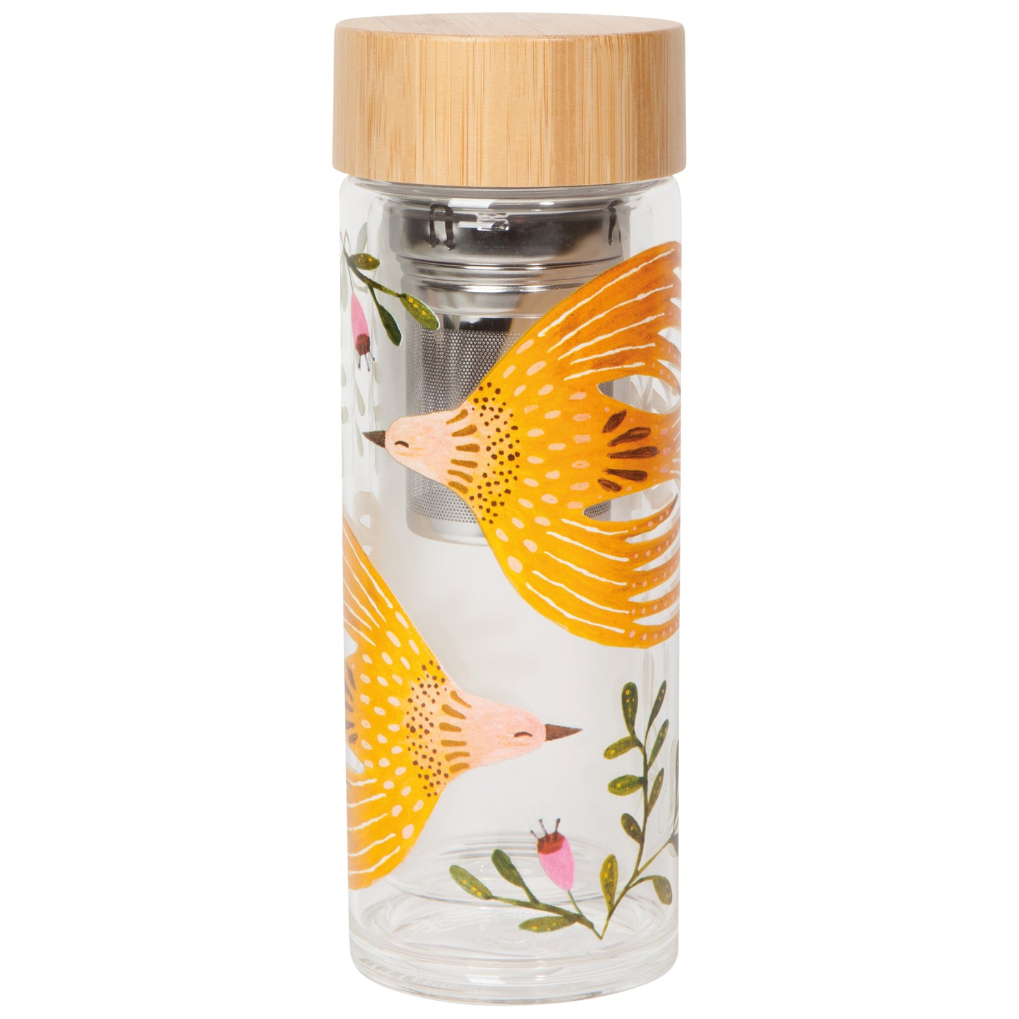Plume Glass Tea Infuser Bottle