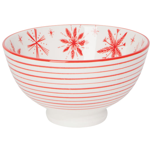 Snowflakes Stamped Bowl 4 Inch