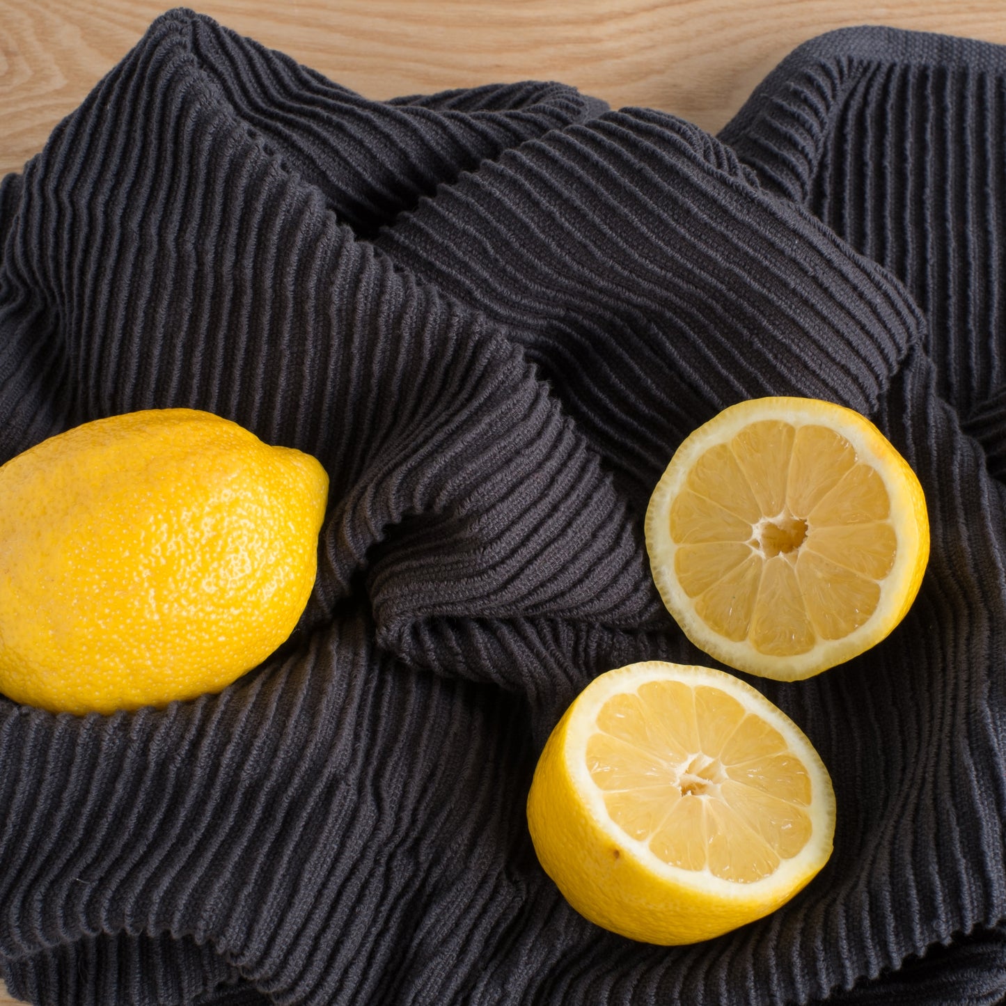 Ripple Black Dishtowel