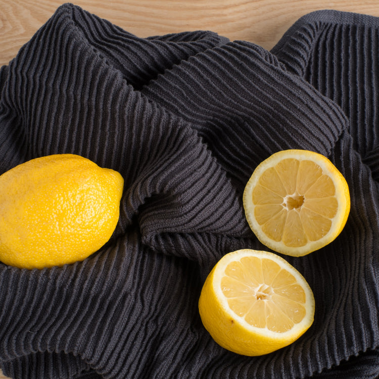 Ripple Black Dishtowel