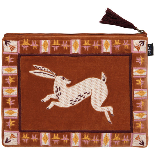 Folktale Embroidered Flat Pouch