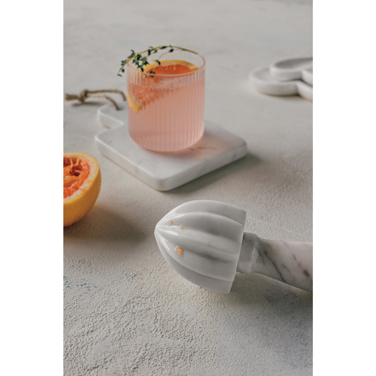 White Marble Snack Serving Paddle