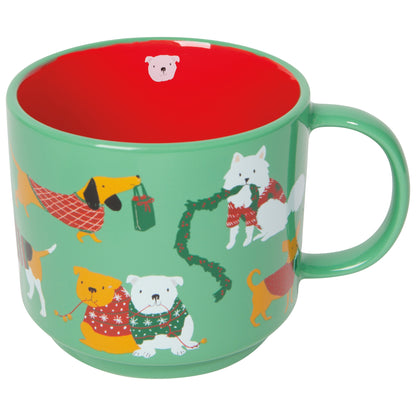 Holiday Hounds Christmas Mug and Socks Set