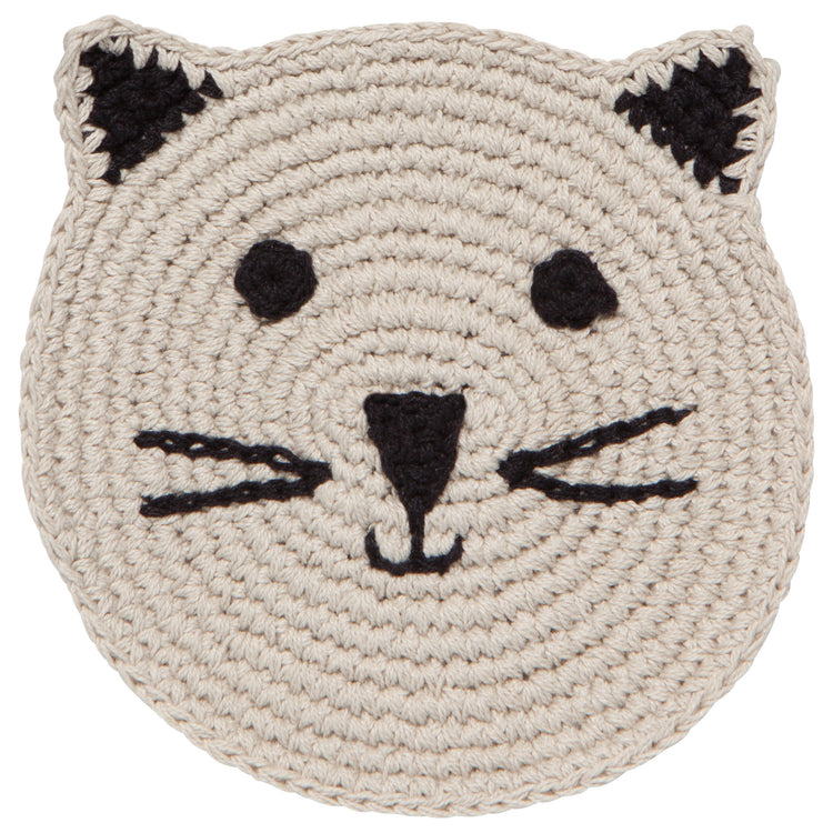 Meow & Furever Crochet Coasters Set of 4 Assorted