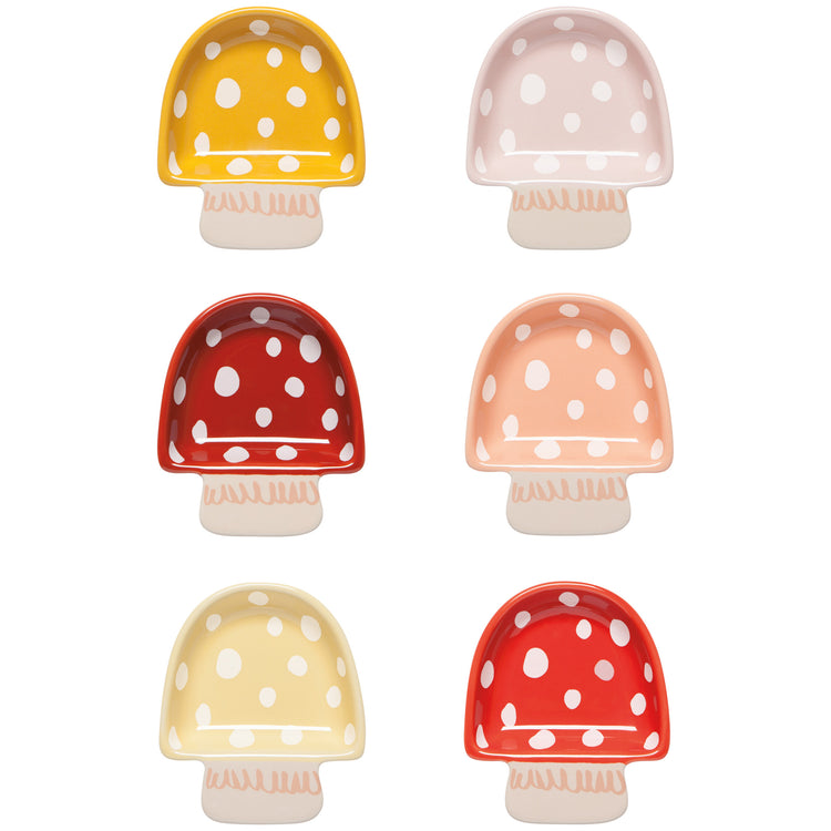Toadstool Shaped Pinch Bowls Set of 6