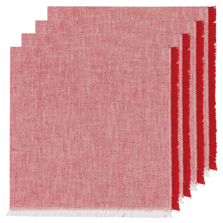 Chili Red Chambray Napkins Set of 4